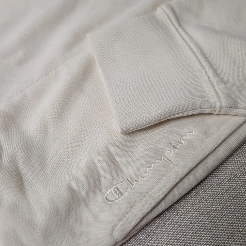 Champion V-Neck Sweatshirt Mens XL Cream NWT Loose Fit Pullover